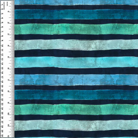 Aquatic Stripes Wavy Board Short
