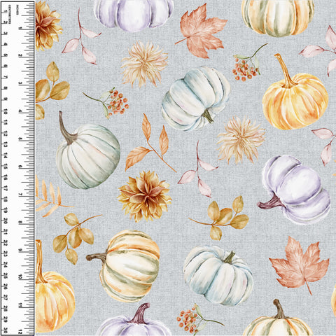 PREORDER Autumn Pumpkins Prairie Grey