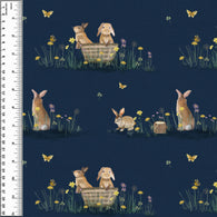 PREORDER Bunny Basket Navy