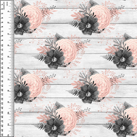 PREORDER Charcoal Bloom White Woodboard