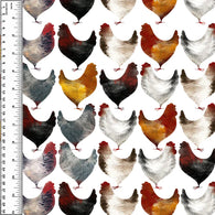 Chickens Bamboo Cotton French Terry