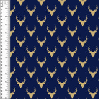 PREORDER Deer Heads Gold Blue