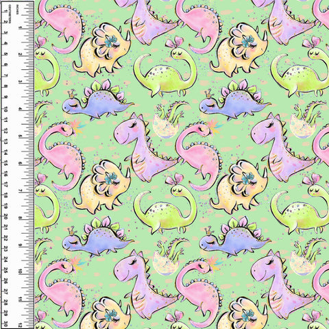 PREORDER Dinosaur Bows Green