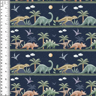 Remnant Dinosaur Night Walk 36" Cotton French Terry
