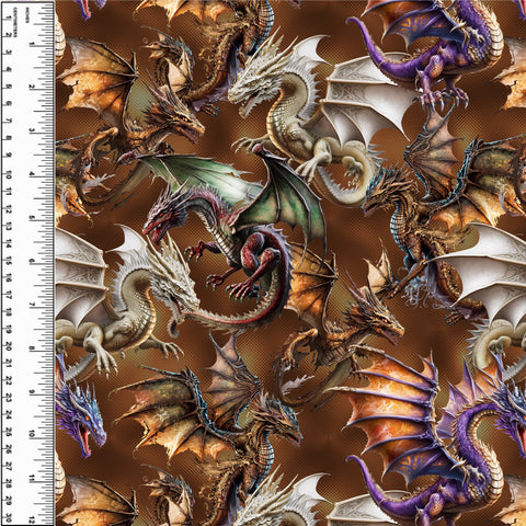 Dragons Bronzed Bamboo French Terry