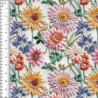 PREORDER Embroidered Floral on Cream