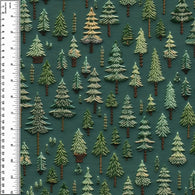 PREORDER Embroidered Conifer Forest