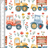 Remnant Farm Vehicles Primary Floral 28.5” Squish
