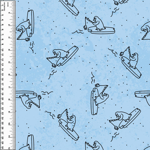 PREORDER Fishing Penguins Blue Water