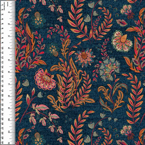 Remnant Floral Denim 26” Squish