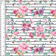 PREORDER Floral Stripe White
