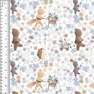 Remnant Flower Animal March 36" Cotton French Terry