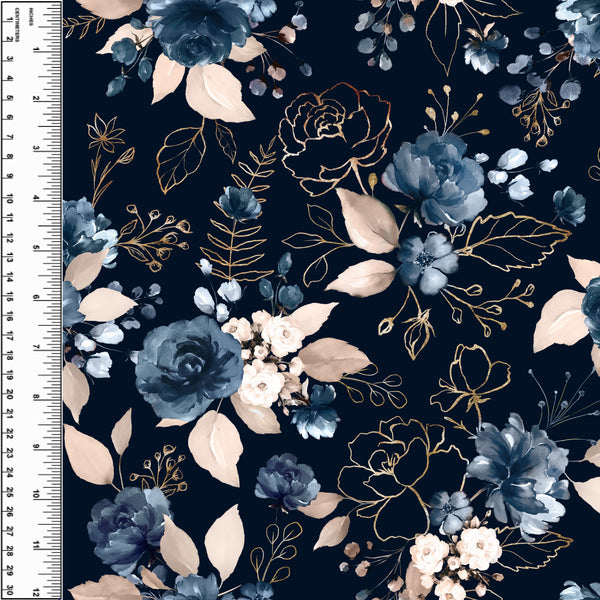 **NEW** PREORDER Gilded Leaf Floral Blue