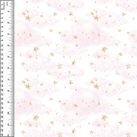 PREORDER Glitter Stars Pink Clouds