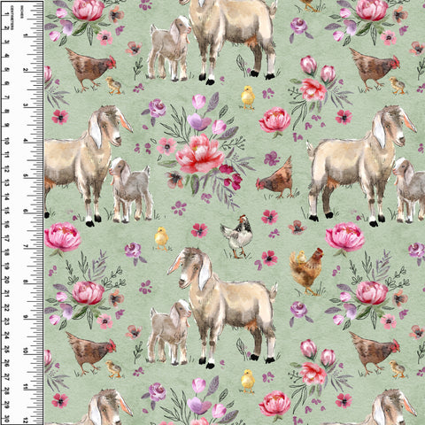 PREORDER Goat Floral Sage