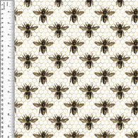 PREORDER Golden Bees on White Honeycomb