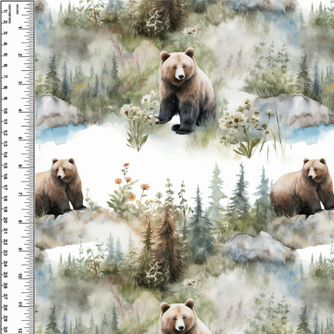 Remnant Grizzly Floral 36" x 54" Squish