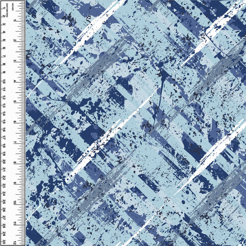 PREORDER Grunge Blue Cross Strokes
