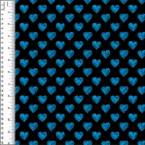 PREORDER Mini Sketchy Hearts Blue