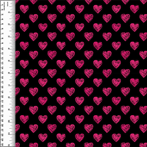PREORDER Mini Sketchy Hearts Pink