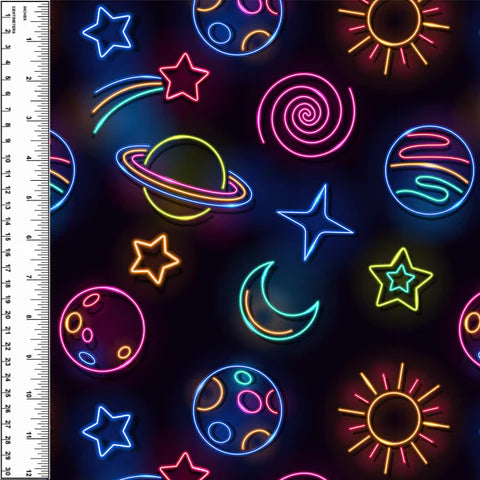 Neon Space Board Short