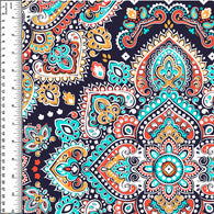 Remnant Paisley Medallions 35” Bamboo French Terry