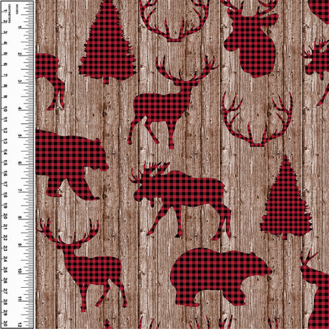 PREORDER Plaid Animals on Wood