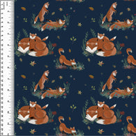 Playful Foxes Cotton Spandex
