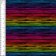 Rainbow Grunge Stripes Cotton Spandex