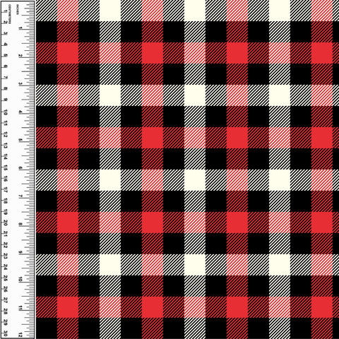 PREORDER Red Black Cream Tartan Plaid