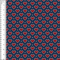PREORDER Red Blue Knit Hearts