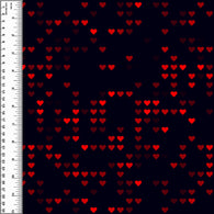PREORDER Red Hearts on Black