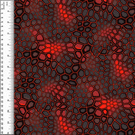 PREORDER Reptile Scales Hexagonal Red