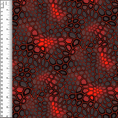 PREORDER Reptile Scales Hexagonal Red