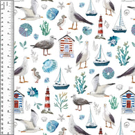 PREORDER Seagulls Sailboat White