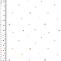 PREORDER Sparse Fuchsia Hearts on White
