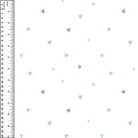 PREORDER Sparse Pastel Hearts on White