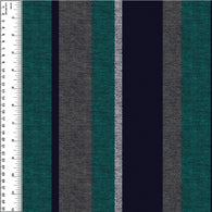 PREORDER Stripe Navy Charcoal Turquoise Vertical