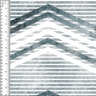 Remnant Stripe X Charcoal 17" Cotton French Terry