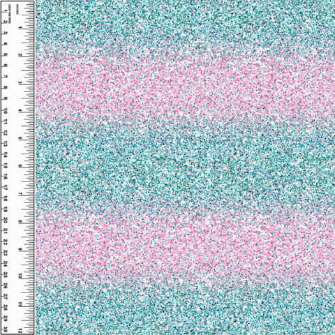PREORDER Summer Glitter Pink Cyan Stripe