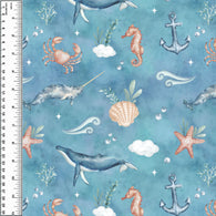 PREORDER Underwater Creatures Watercolour Blue