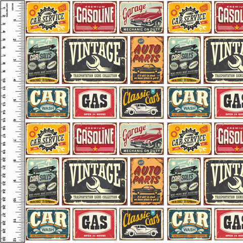 PREORDER Vintage Car Signs Linear