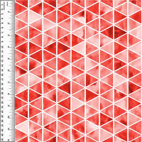 PREORDER Watercolour Triangles Red