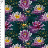 PREORDER Water Lilies On Teal