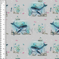PREORDER Whale & Octopus Grey