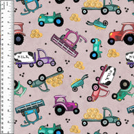 Working Farm Vehicles Pink PUL