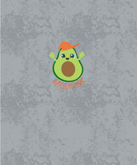 Avocado Pun Grey Bamboo Spandex Panel Child