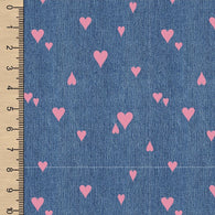 PREORDER Denim Hearts Dusty Rose