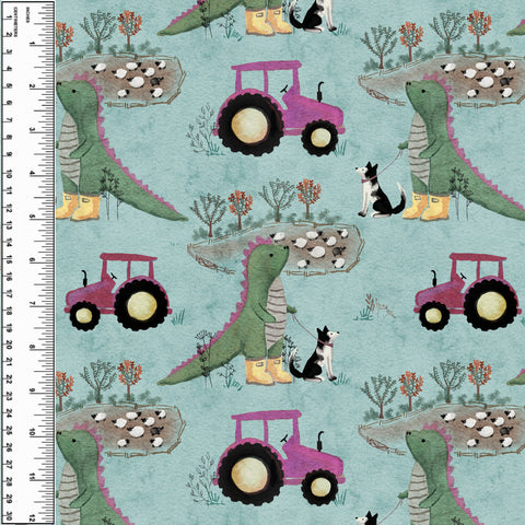 PREORDER Dinosaur Farmer Pink