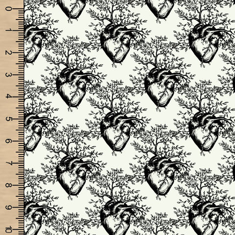 PREORDER Growing Hearts Black on Cream